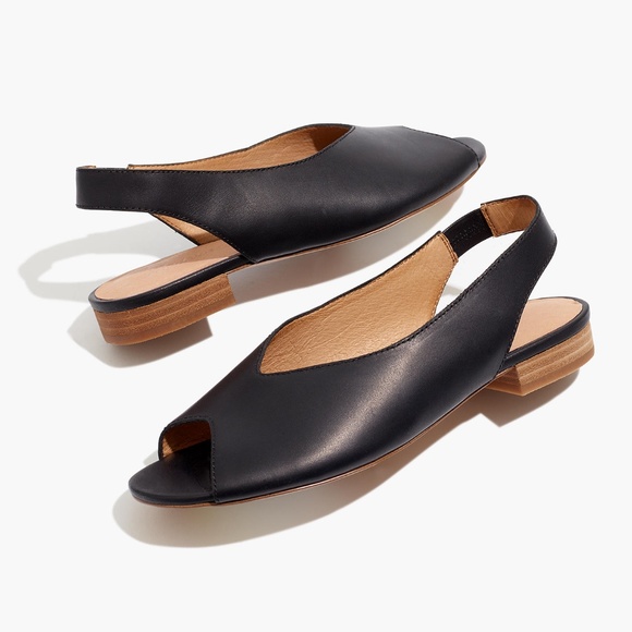 Madewell Shoes - New MADEWELL Tavi Slingback Sandal Black Leather